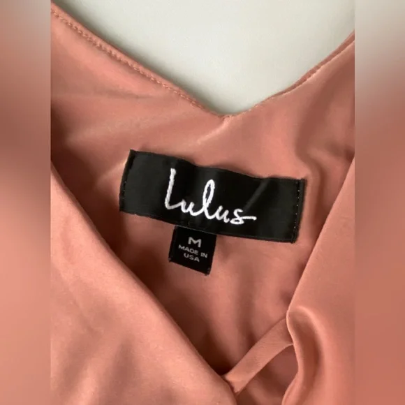 LULUS silky tank top camisole M medium pink - Picture 2 of 3